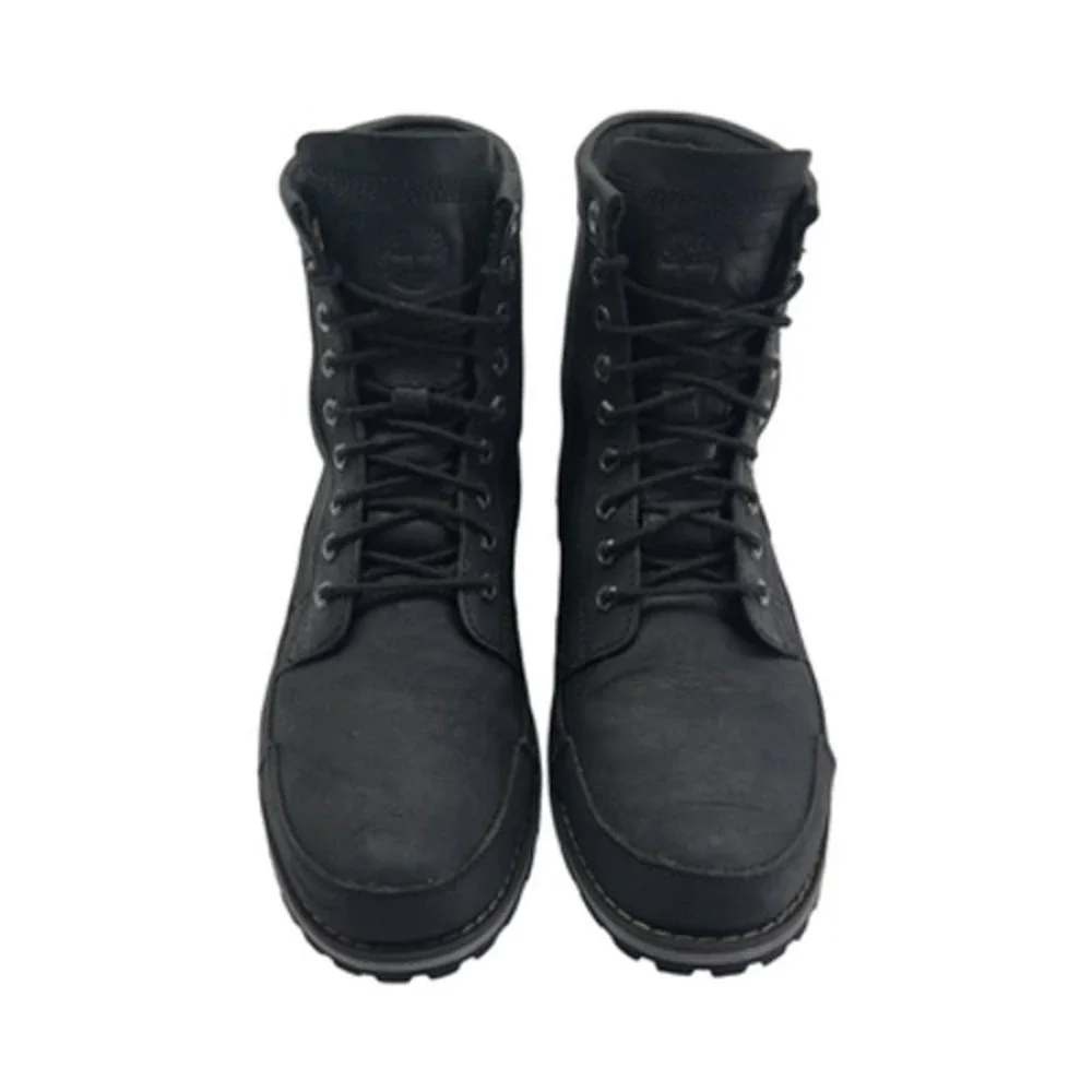 Timberland Boots Mens Size 10 Black Nubuck Combat Ankle Work Lug Sole A2NVQ